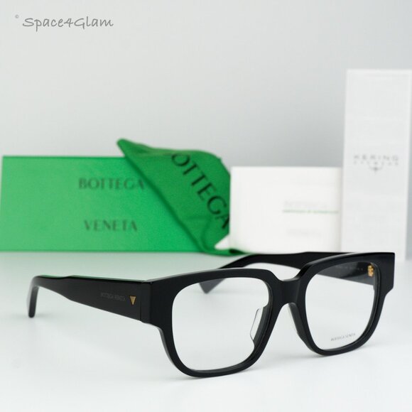 BRAND NEW Bottega Veneta BV1289O 001 Black Demo Square Women Eyeglasses